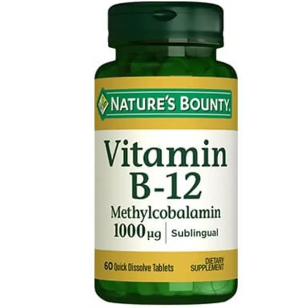 Nature's Bounty Витамин B12 Метилкобаламин 1000 мкг 60 таблеток Дилалти