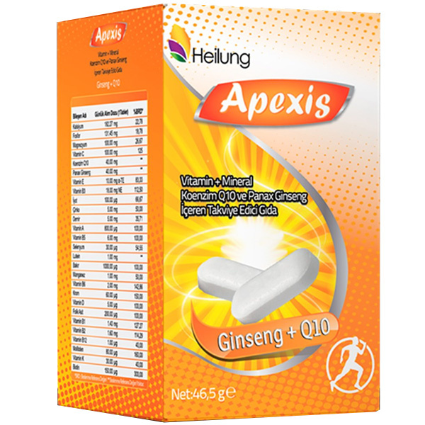 Apexis Витамин + Минерал Коэнзим Q10 и Панакс Женьшень 30 таблеток