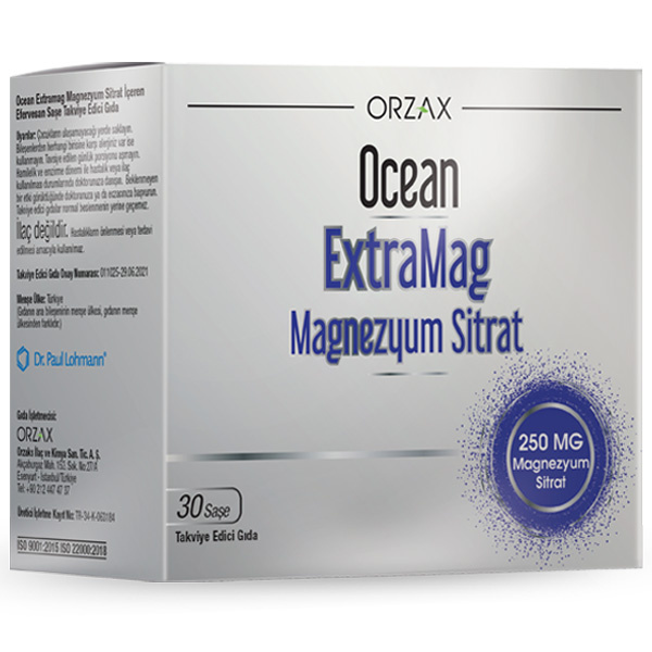 Orzax Ocean Extramag Magnesium Citrate Effervescent 30 Sachet