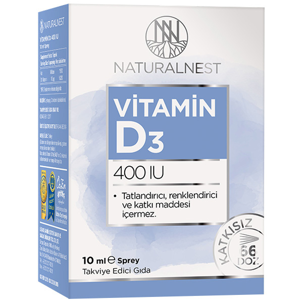 Naturalnest Витамин D3 400 МЕ спрей 10 мл Дополнение к витамину D