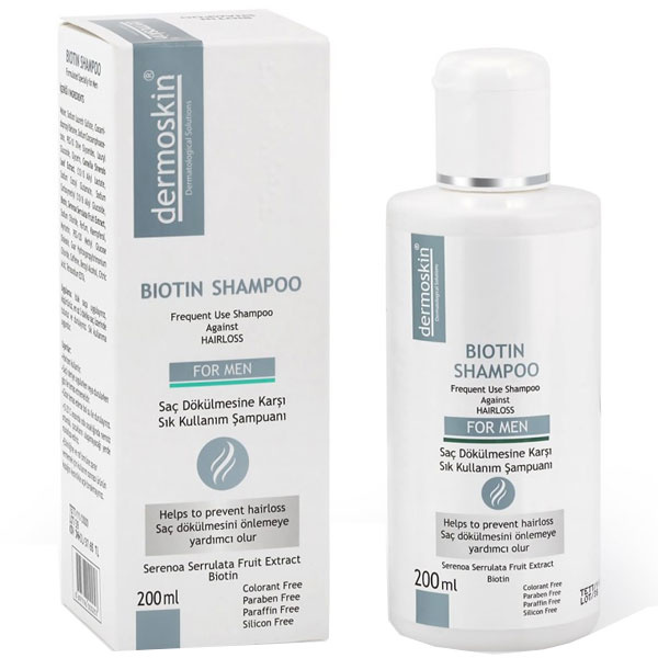 Dermoskin Biotin Shampoo For Men 200 ML Шампунь против линьки для мужчин