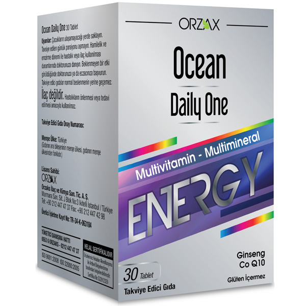 Orzax Ocean Daily One Energy 30 таблеток мультивитаминов