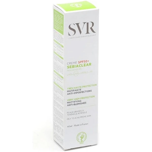 SVR Sebiaclear SPF 50 Cream 40 ML Солнцезащитный крем для жирной кожи
