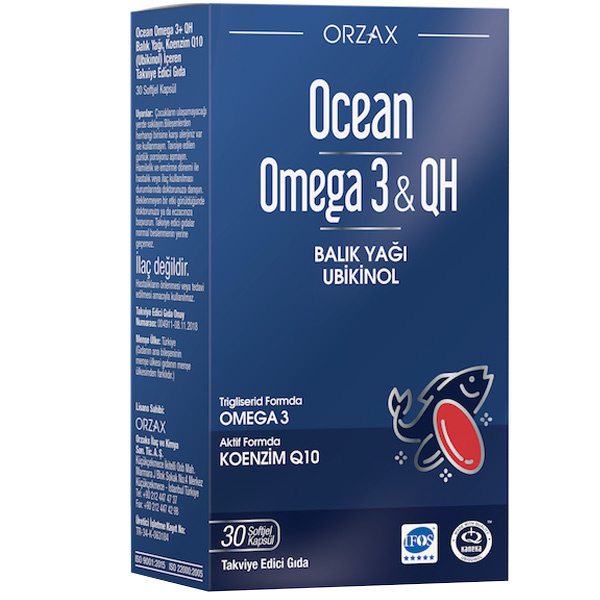 Orzax Ocean Omega 3 QH 30 капсул