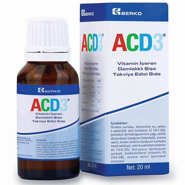 ACD3 Витаминсодержащая бутылка-капельница для дополнительного питания 20 мл