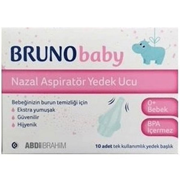 Bruno Baby Nasal Aspirator Replacement Tip 10 Pcs