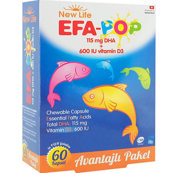 New Life Efa Pop Chewable Fish Oil 60 мягких капсул